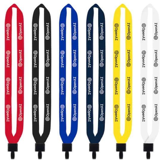 3/4" Polyester Lanyard with Non-Swivel Plastic Hook - Group