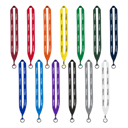 3/4" Polyester Lanyard with Metal Crimp & Split-Ring - Group