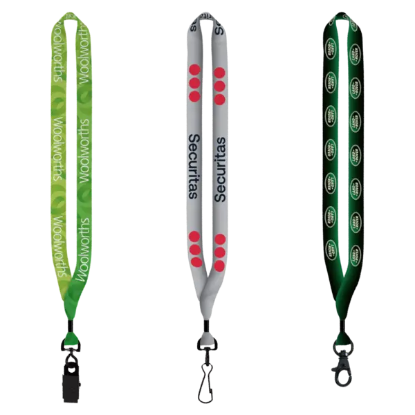 3/4" rPET Dye-Sublimated Lanyard w/ Metal Crimp & Metal Split-Ring - Group
