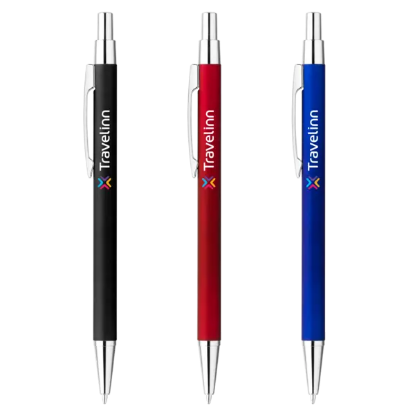 Derby Soft Touch Slim Metal Pen - Group