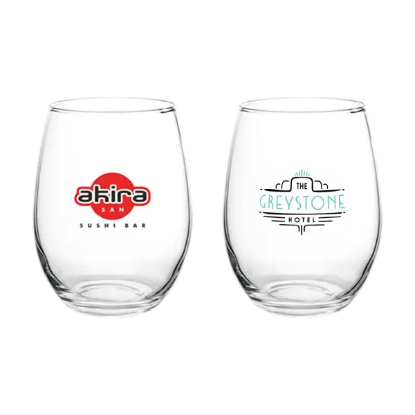 Liquid Lunch 15 oz Stemless Wine Glasses - Group