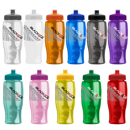 Rotation 27oz Transparent Contour Bottle w/Push-Pull Lid - Group