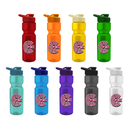 Blazer 28oz Transparent Bike Bottle w/Drink-thru Lid - Group