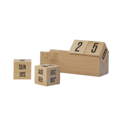 Boa 4" Laser Engraved Wooden Perpetual Calendar - Default