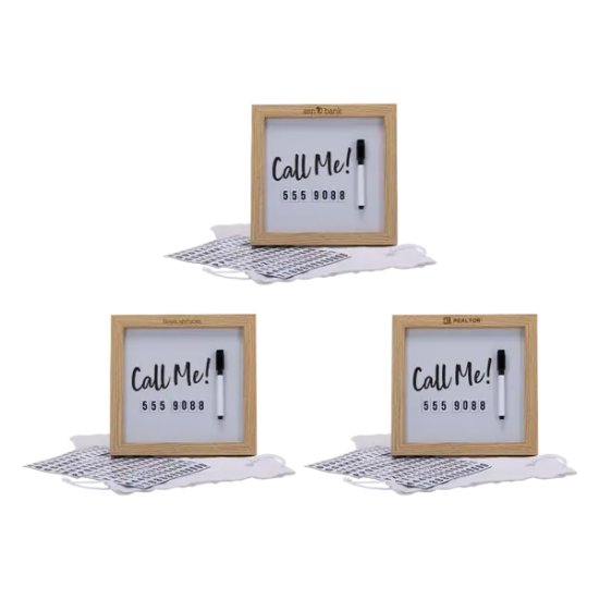 Magnetic Letter White Board with Wood Frame - Group