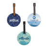 Hayes Dye-Sublimated Felt Round Luggage Tag - Group