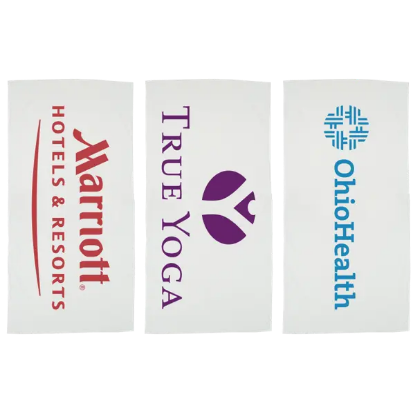Basic Weight White Beach Towel - Group