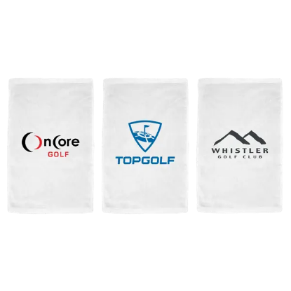 Turkish Signature Midweight White Golf Towel - Group