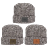 Milliner Cuffed Knit Beanie with Leather Patch - Group