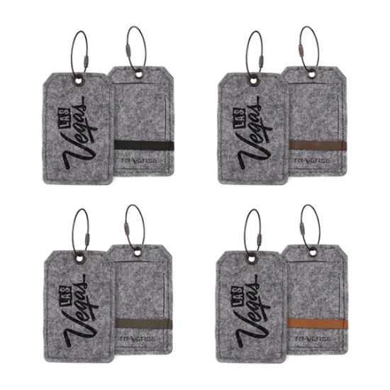 Poplar Felt Luggage Tag - Group