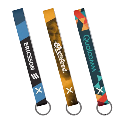 Strickland Dye-Sublimated Felt Wrist Keychain w/ Metal Split Ring - Group