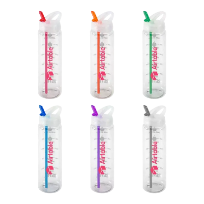 Water Bottle with Flip Up Spout & Hydration Mark - 32 Oz. - Group