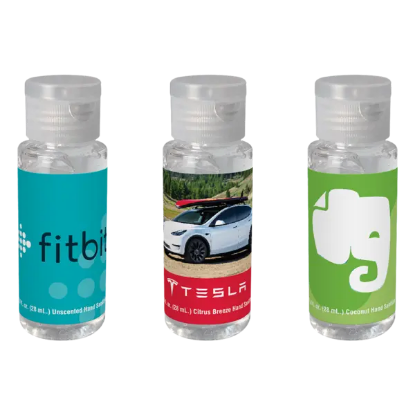 2 oz. Clear Sanitizer in Cylinder Bottle w/Clear Flip Top - Group