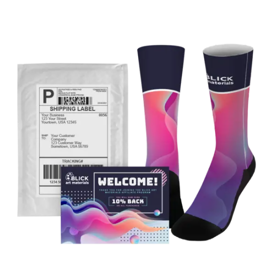 19" Dye-Sublimated Socks (Pair) Mailer Kit