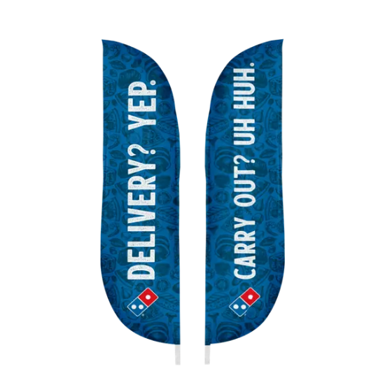 IMPORT 12' Double-Sided Blade Flag with Ground Spike