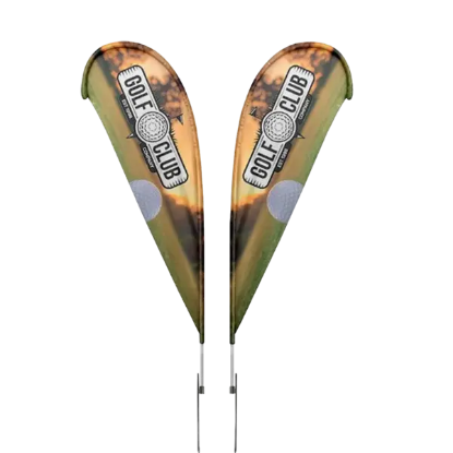 IMPORT 12' Double Sided Teardrop Flag with Ground Spike