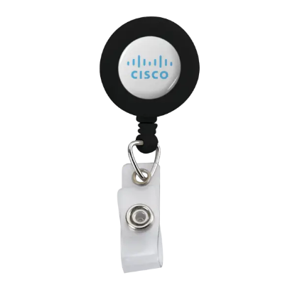 IMPORT Plastic Retractable Badge Reel with Belt Clip