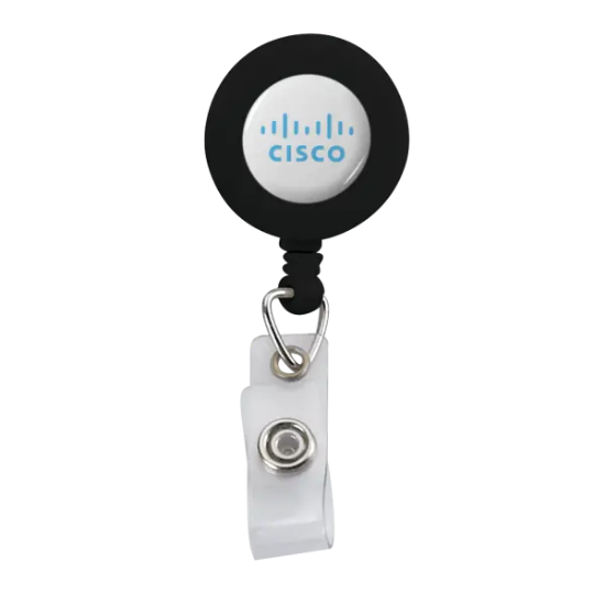 IMPORT Plastic Retractable Badge Reel with Belt Clip