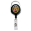 IMPORT Oval Carabiner Metal/Plastic Retractable Badge Reel