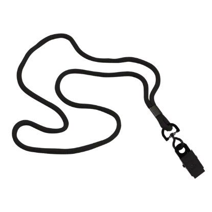 1/8" Polyester Cord Lanyard with Bulldog Clip