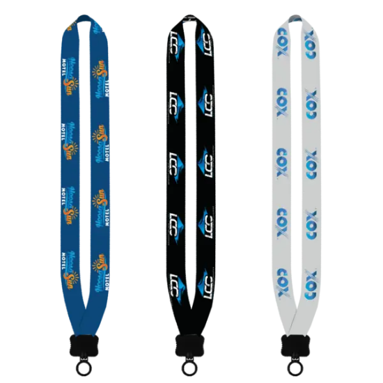 1" Dye-Sublimated Lanyard with Plastic Clamshell & O-Ring