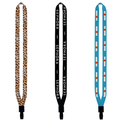 1/2" Dye-Sublimation Lanyard with Non-Swivel Plastic Hook