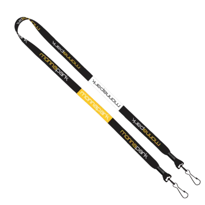 1/2" 2-Ended Dye-Sublimated Lanyard with Metal Crimp and Metal Swivel Snap