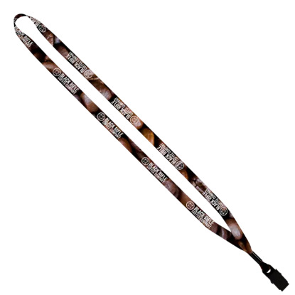 1/2" Dye-Sublimated Lanyard with Metal Crimp and Bulldog Clip