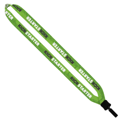 3/4" Dye-Sublimated Lanyard with Plastic Clamshell and Plastic Bulldog Clip