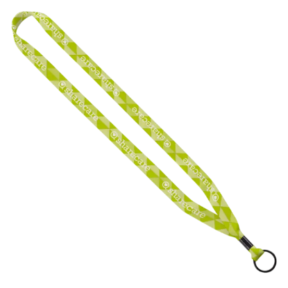 5/8" Tubular Lanyard with Metal Crimp & Metal Split-Ring