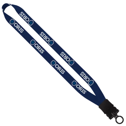 3/4" rPET Dye-Sublimated Waffle Weave Lanyard with Plastic Snap-Buckle Release