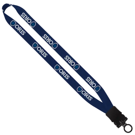 3/4" rPET Dye-Sublimated Waffle Weave Lanyard with Plastic Snap-Buckle Release
