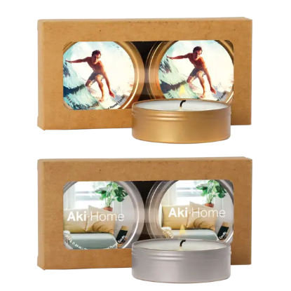 Scented Candle 2-Pack in Kraft Window Box