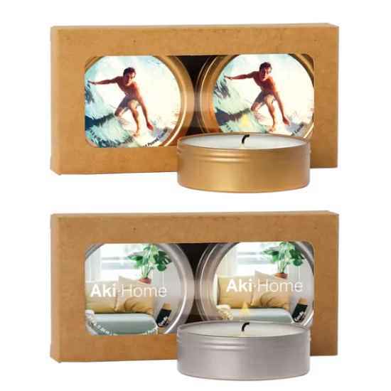 Scented Candle 2-Pack in Kraft Window Box