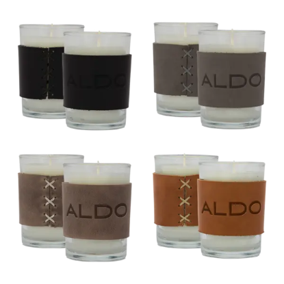 Harper 8 oz. Leather Wrapped Candle