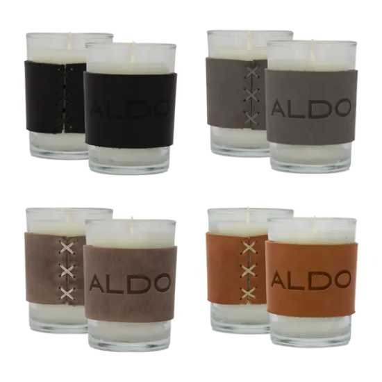 Harper 8 oz. Leather Wrapped Candle