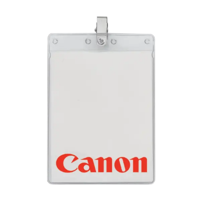 4" x 6" Printed Large Vertical Vinyl Pouch with Bulldog Clip