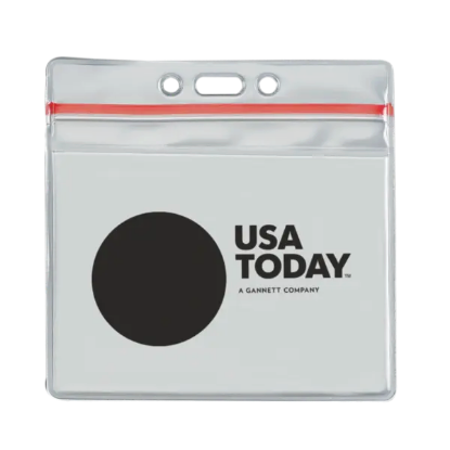4" x 3" Printed Horizontal Vinyl Pouch with Zipper