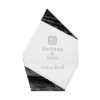 Aquila Crystal Polygon with Marble Trim - Black