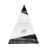 Vega Triangle Crystal with Marble Trim - Black