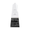 Deneb Crystal Obelisk with Marble Base - Black