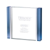 Cosenza III Blue & Aluminum Edged Rectangle - Blue