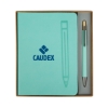 Manhattan II Gift Set w/ Magnetic Journal & Recycled Pen - Aqua