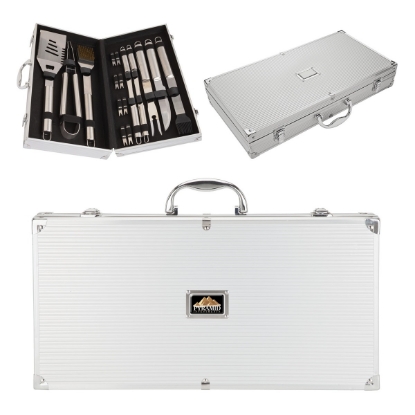 Central Park 18-Piece Steel BBQ Set - Steel