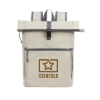 Casey PU Roll-Top Laptop Backpack - Cream