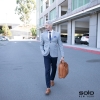 Solo New York Walker Leather Rolling Case