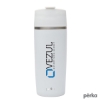 Perka Macchiato 12 oz. Double Wall Coffee/Tea Press Tumbler - White