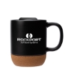 Kenya 14 oz. Ceramic Mug With Cork Base - Black