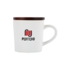 Copenhagen 16 oz. Ceramic Mug w/ Wood Lid - White