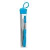 Cosmopolitan 7-Piece, 2-Straw Stainless Steel Set - Light Blue